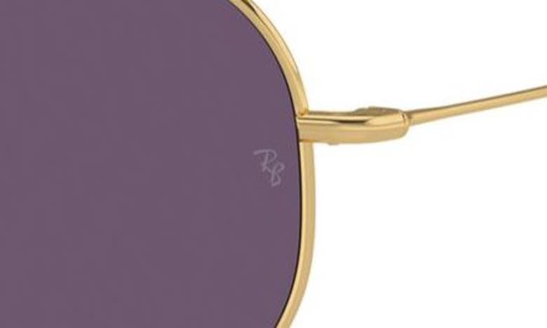 Ray Ban Reverse 62mm Oversize Aviator Sunglasses In Violet