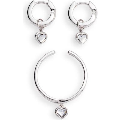 Olivia Burton Interlink Heart Earrings & Bracelet Set