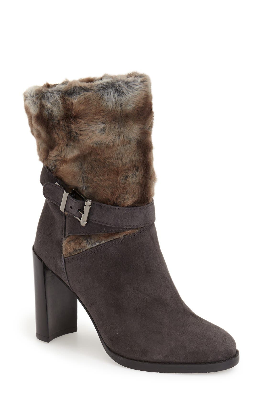 stuart weitzman faux fur boots