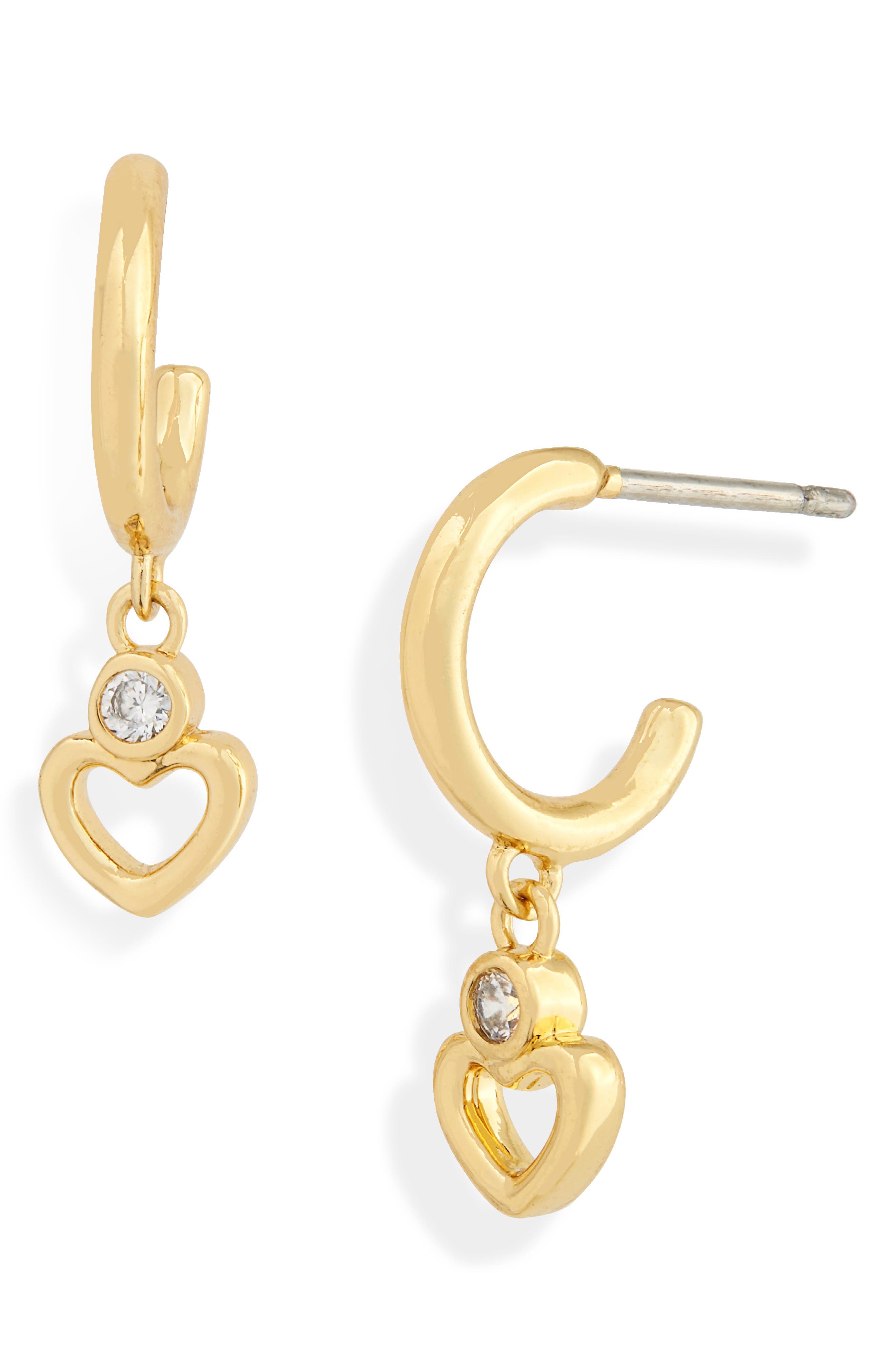 Kate Spade Shining Spade Huggie Earrings In Gold