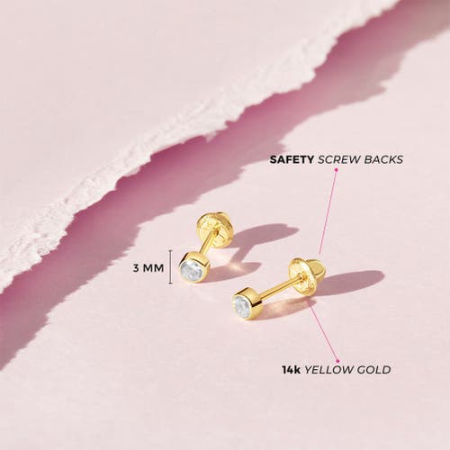 In Season Jewelry 14k Tiny Cubic Zirconia Birthstone Earrings In April