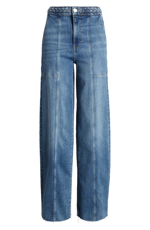 FRAME FRAME BRAIDED WAISTBAND WIDE LEG JEANS 
