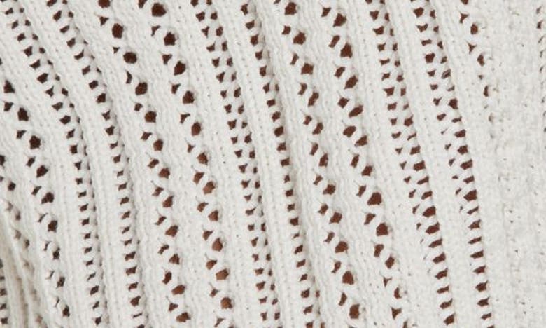 Shop Golden Goose Pointelle Stitch Cotton Cardigan In Antique White