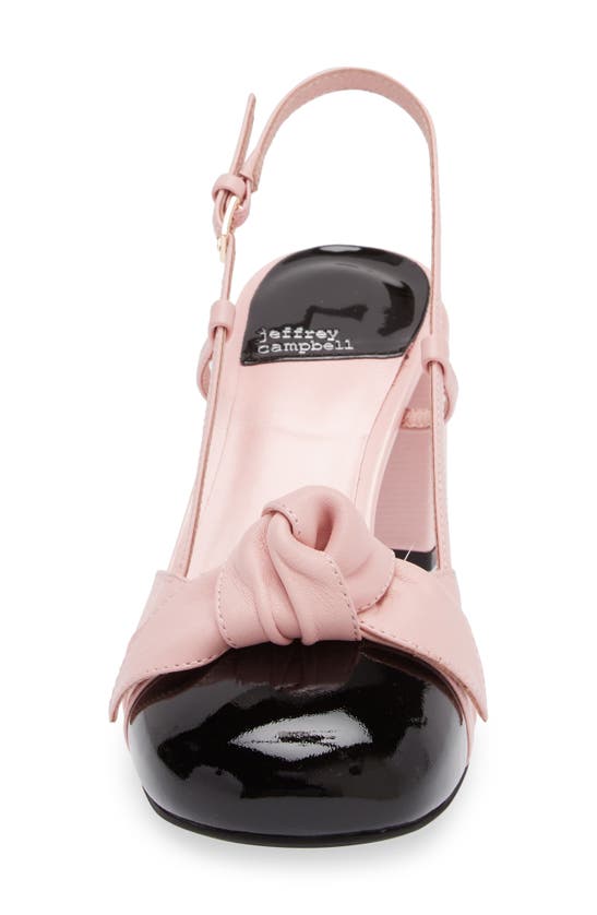 Shop Jeffrey Campbell Babydoll Slingback Cap Toe Pump In Pink Black Patent