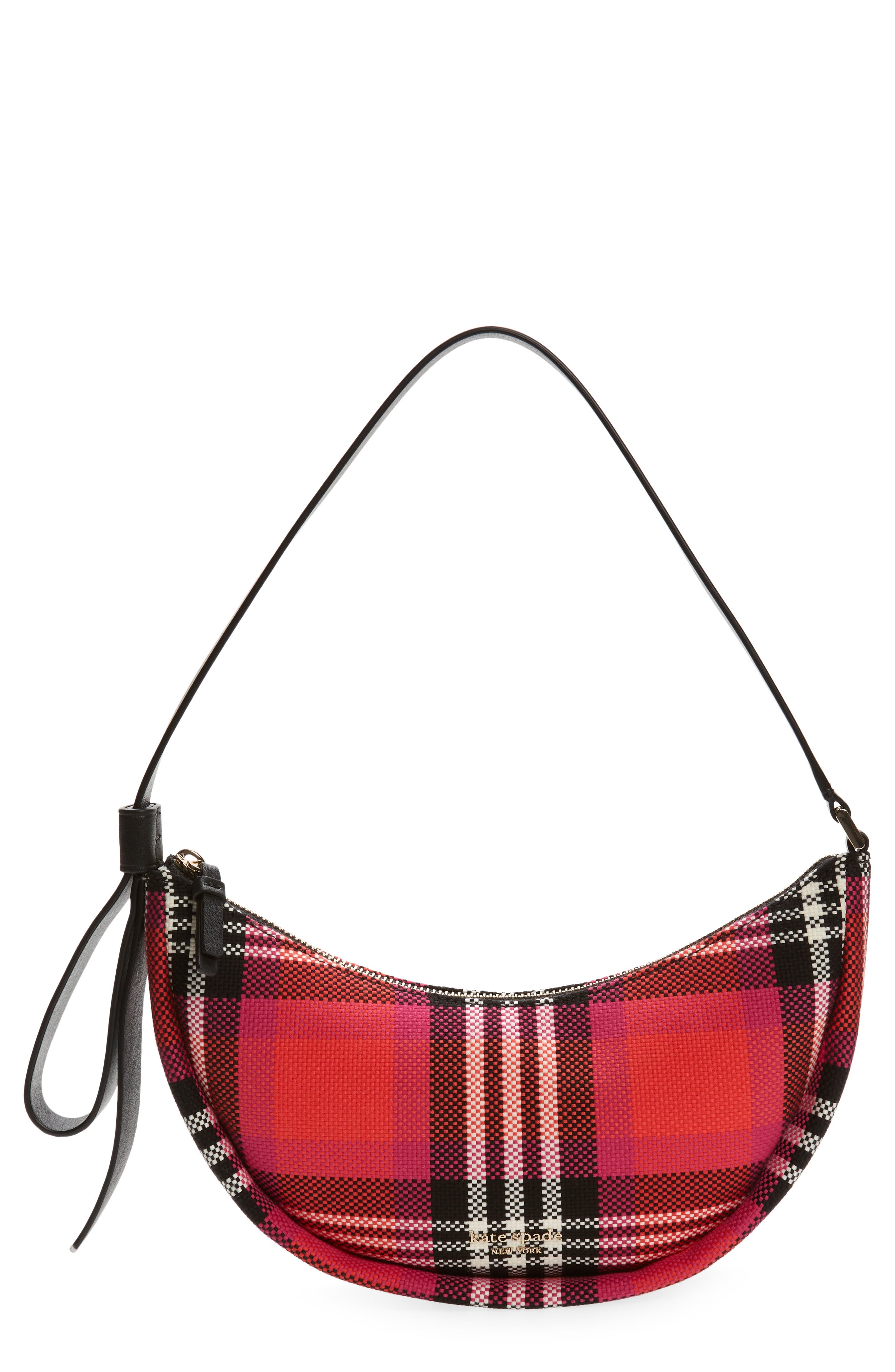 kate spade new york smile foliage plaid small shoulder bag Nordstrom