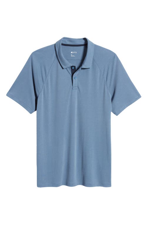 Shop Zella Ace Piqué Performance Golf Polo In Blue Coronet