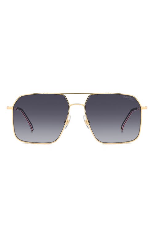 Carrera Eyewear 59mm Gradient Aviator Sunglasses in Gold/Grey Shaded at Nordstrom