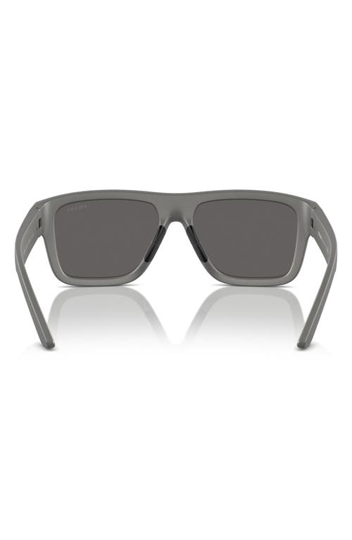Prada Linea Rossa 56mm Square Sunglasses In Grey Silver