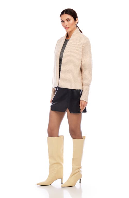 Shop Fifteen Twenty Cely Open Front Cardigan In Bone