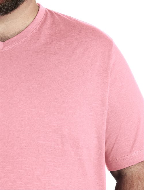 Shop Harbor Bay By Dxl Slub Knit V-neck T-shirt In Pink Icing