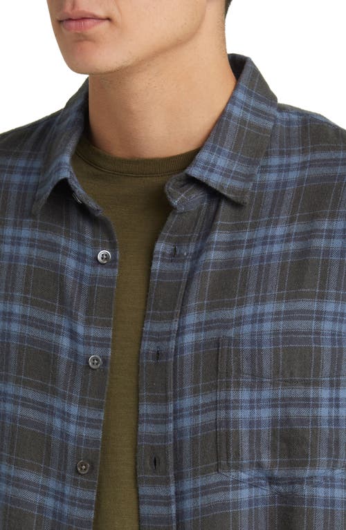 Rails Lennox Relaxed Fit Plaid Cotton Blend Flannel Button-up Shirt In Moonlight Cavern