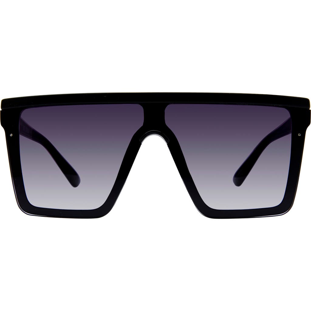 Kurt Geiger London 99mm Flat Top Sunglasses In Black/smoke Gradient
