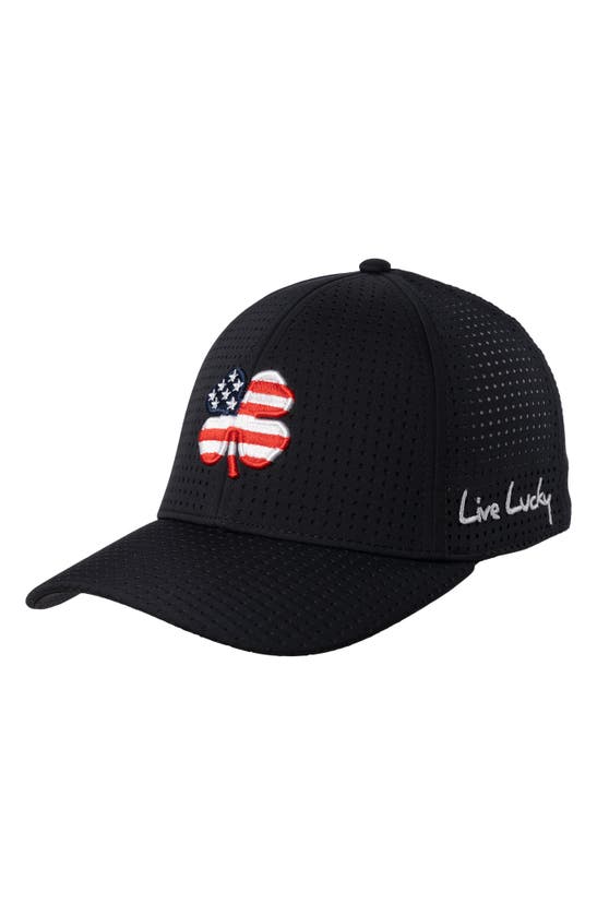 Black Clover Usa Perforated Trucker Snapback Hat In Black