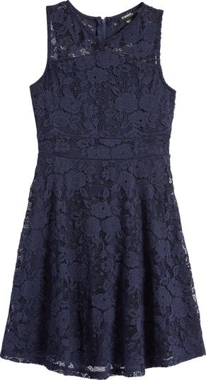 Navy lace shop dress myer