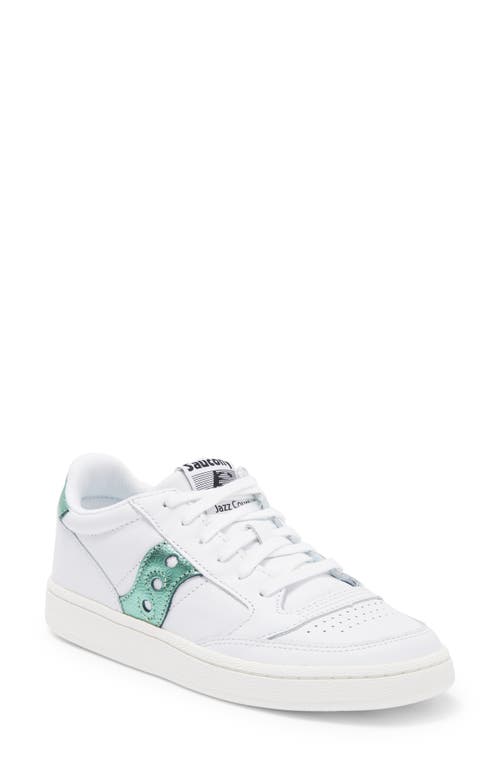 Shop Saucony Jazz Court Low Top Sneaker In White/green