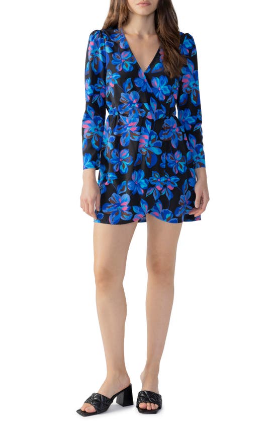 Sanctuary The New Faux Wrap Long Sleeve Minidress In In The Night