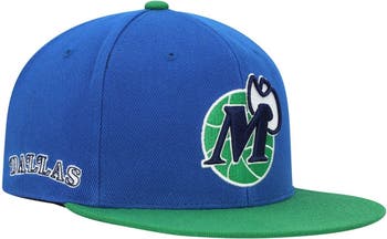 Men's Mitchell & Ness Blue/Green Dallas Mavericks Hardwood Classics  Snapback Hat
