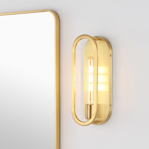 Jonathan Y Emilia 1-light Modern Bohemian Iron Led Sconce In Brass Gold
