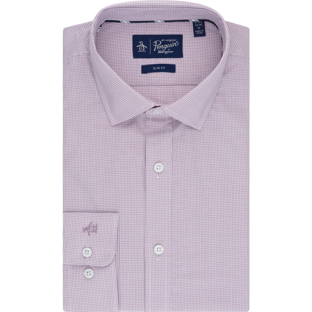 Original Penguin Gingham Print Slim Fit Dress Shirt In Plum Berry | ModeSens Original Penguin Gingham Print Slim Fit Dress Shirt In Plum Berry | ModeSens