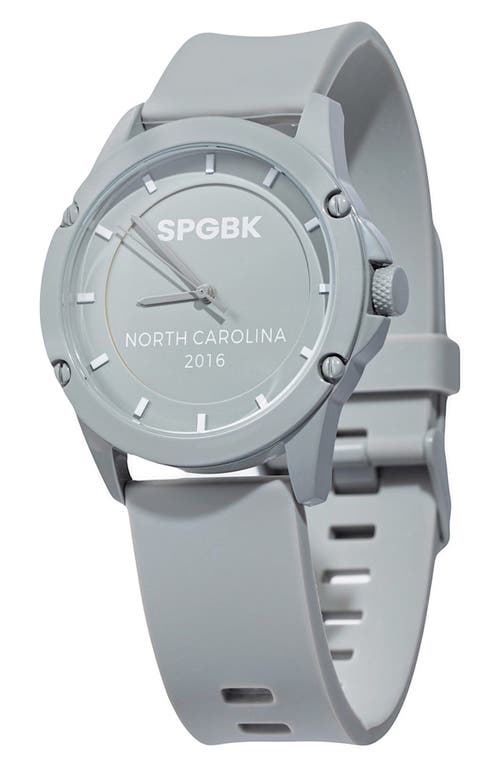 Spgbk Watches Gray's Creek Silicone Strap Watch, 42mm In Gray