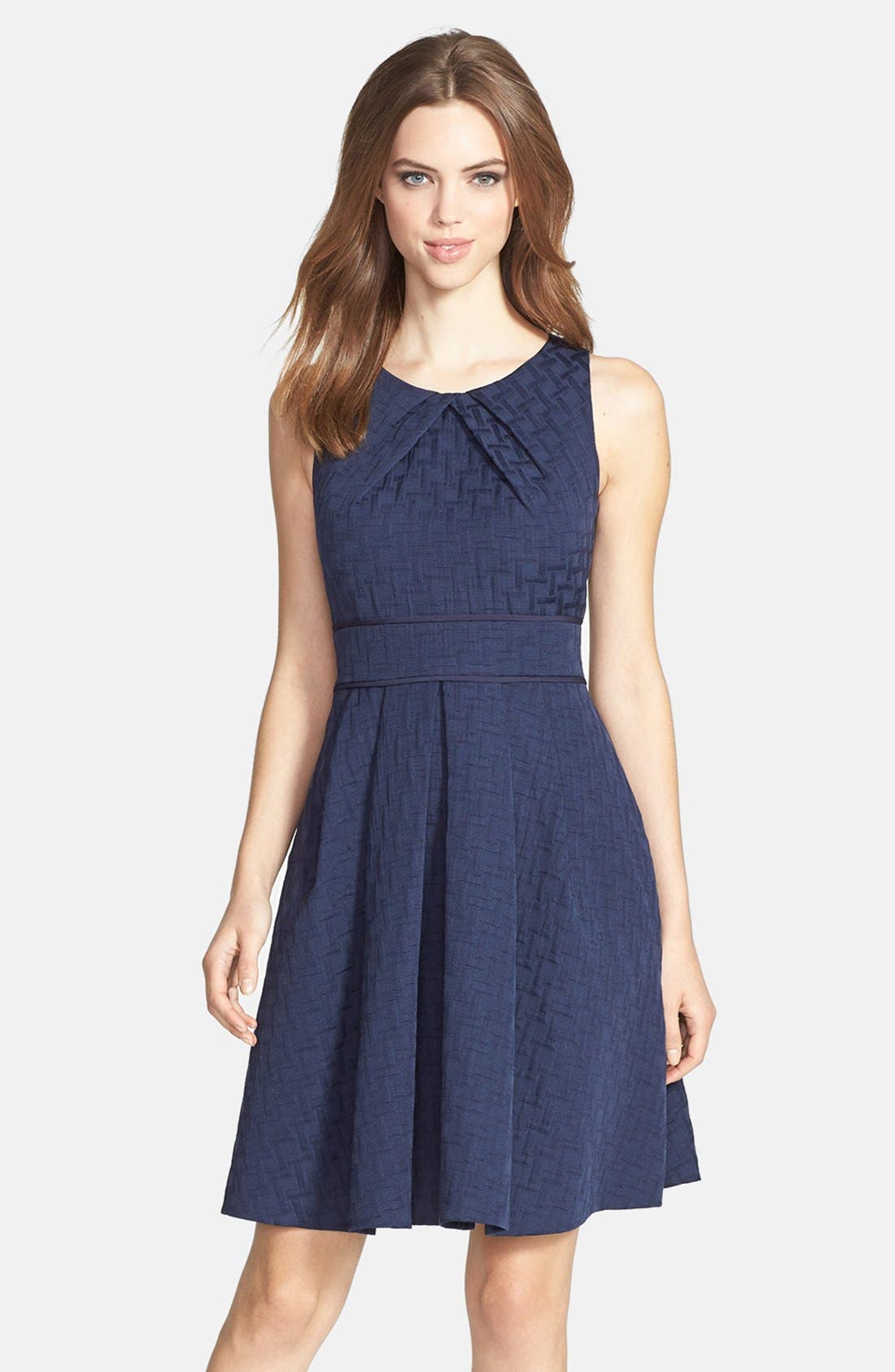 Eliza J Jacquard Fit & Flare Dress | Nordstrom