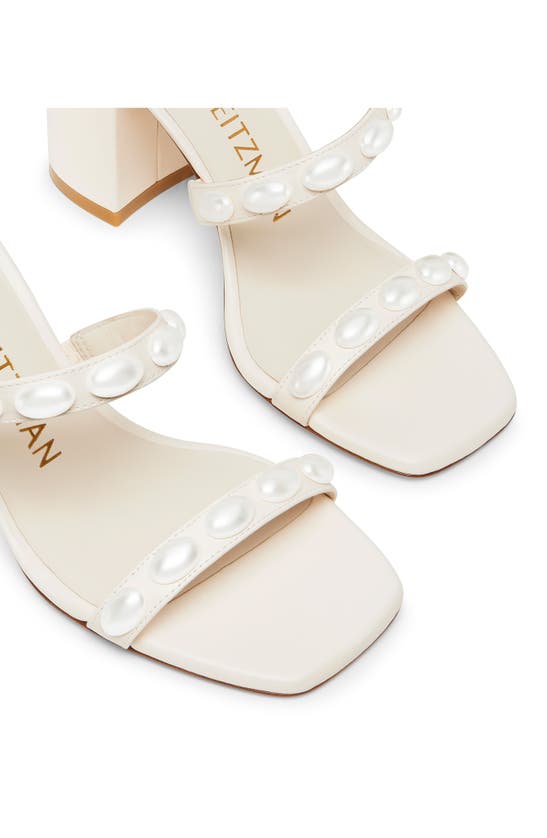 Shop Stuart Weitzman Pearlita 85 Slide Sandal In Seashell