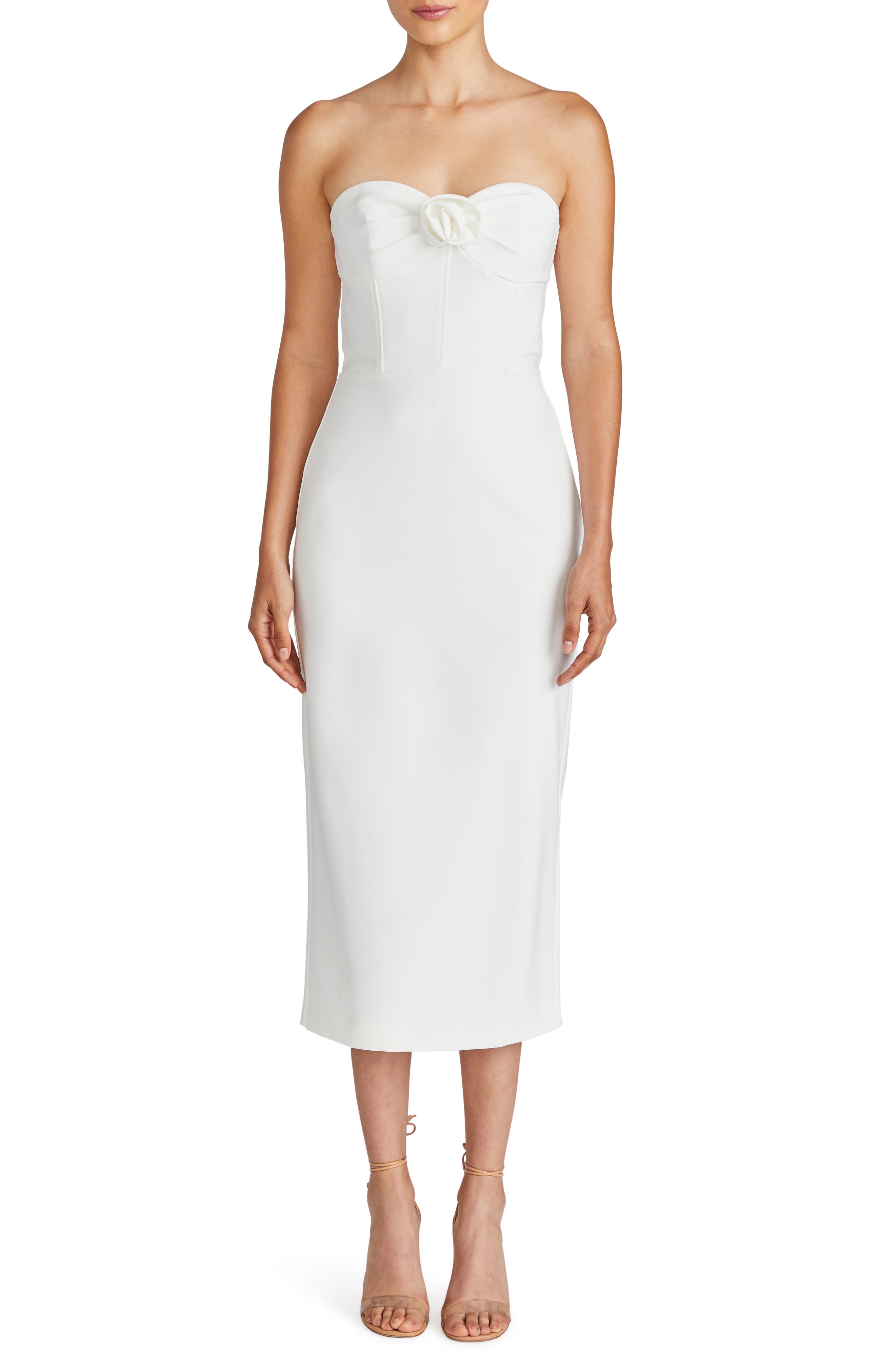 Monique Lhuillier Black Dress with White Trim