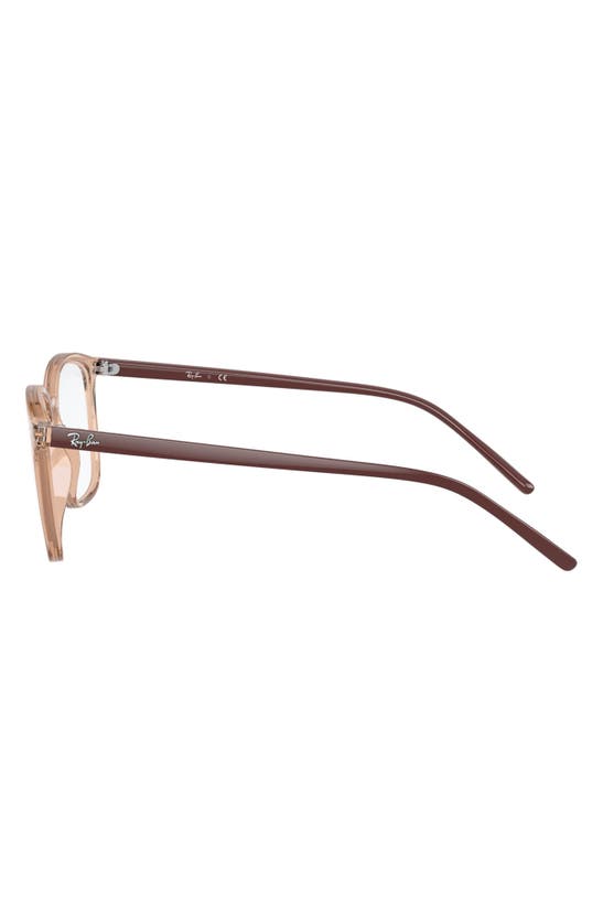 Shop Ray Ban Ray-ban Unisex 52mm Square Optical Glasses In Brown