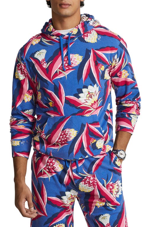 Polo Ralph Lauren Floral French Terry Hoodie In Bonheur Floral/spa Royal