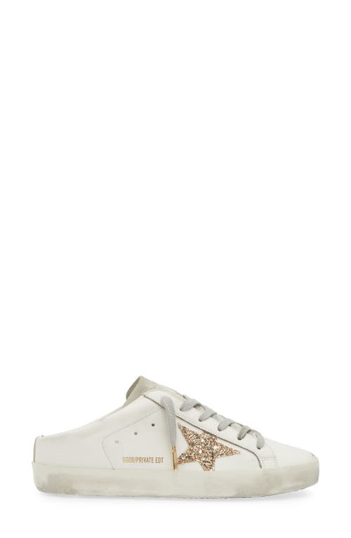 Shop Golden Goose Super-star Sabot Mule Sneaker In White/gold