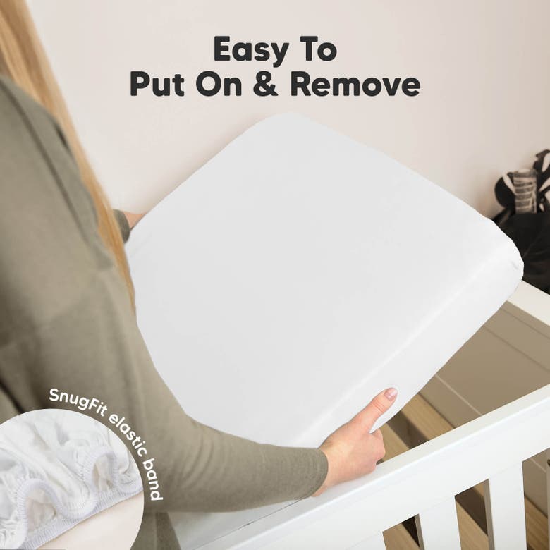 Keababies Soothe Fitted Mini Crib Sheet In Soft White