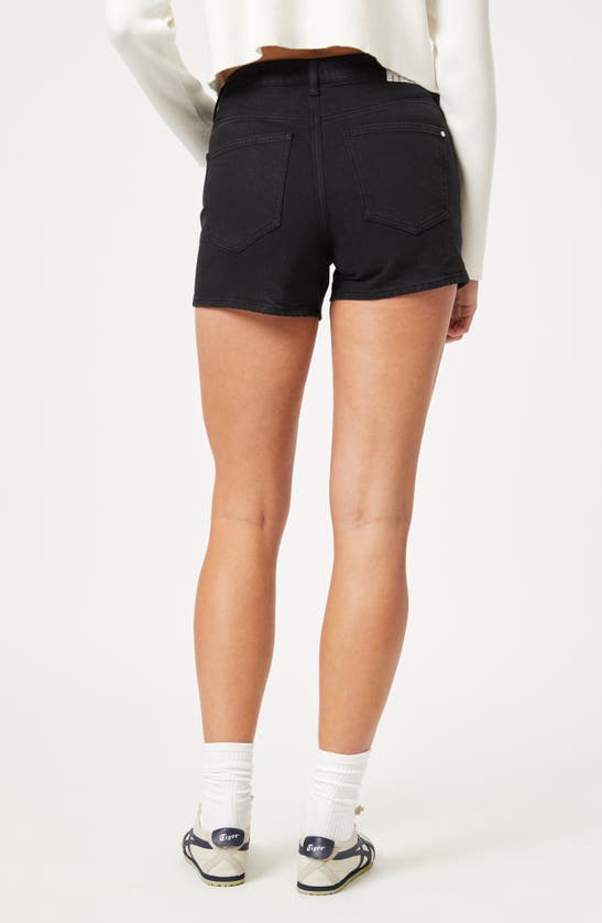 Shop Mavi Jeans Vella Denim Shorts In Black Denim