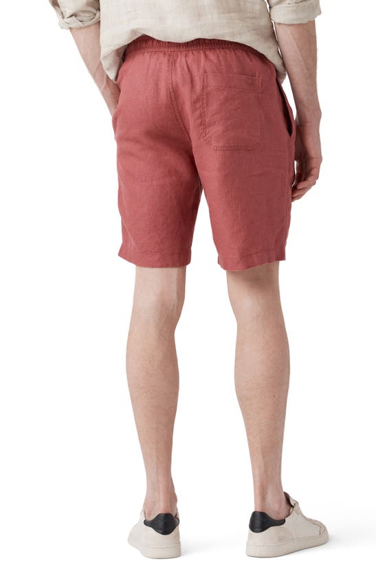 Shop Rodd & Gunn Linen Shorts In Berry