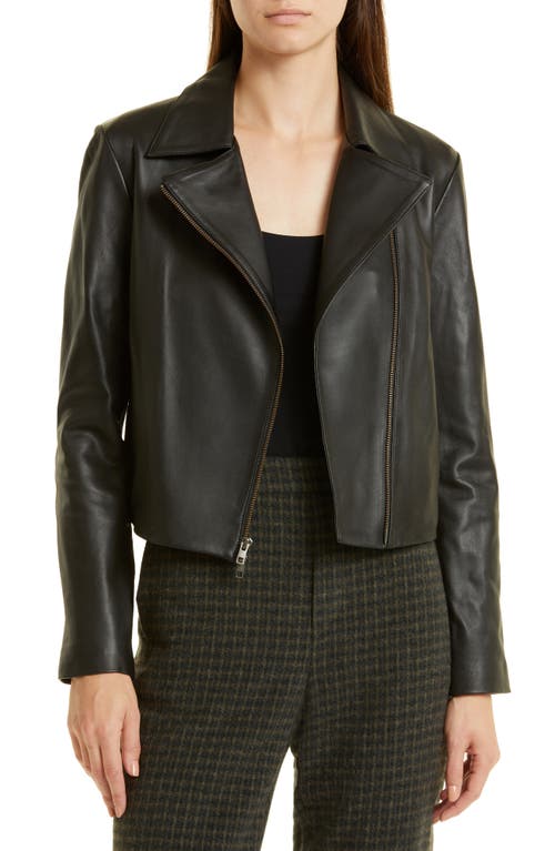 Vince Leather Moto Jacket in Black at Nordstrom, Size X-Small
