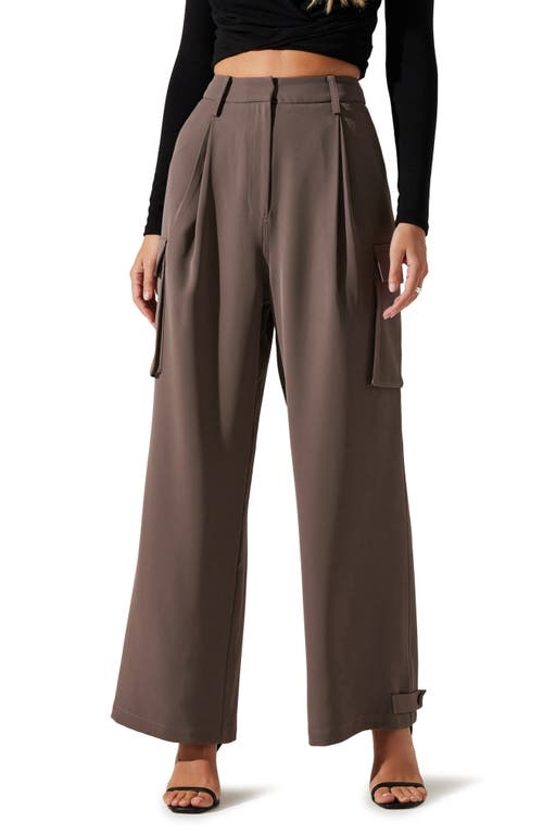 ASTR the Label Wide Leg Cargo Pants Warm Grey at Nordstrom,