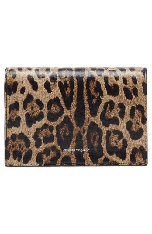 Shop Alexander Mcqueen Small Skull Leopard Print Crossbody Bag In Natural/black