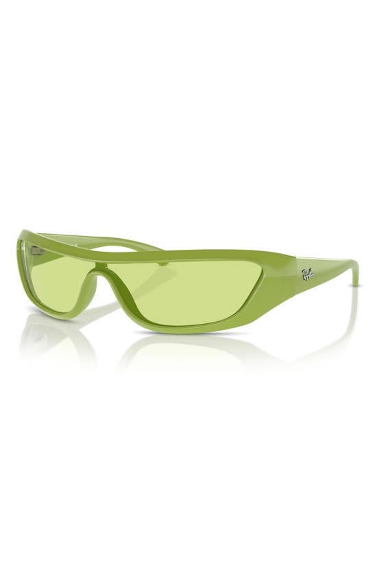 Shop Ray Ban Ray-ban Xan 134mm Wraparound Sunglasses In Green