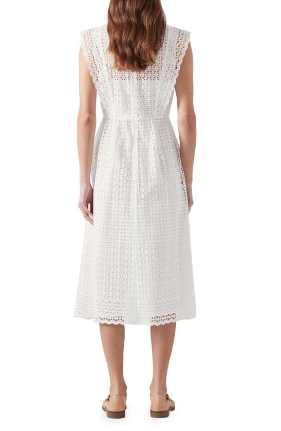 Shop Lk Bennett Laila Broderie Cotton Dress In White