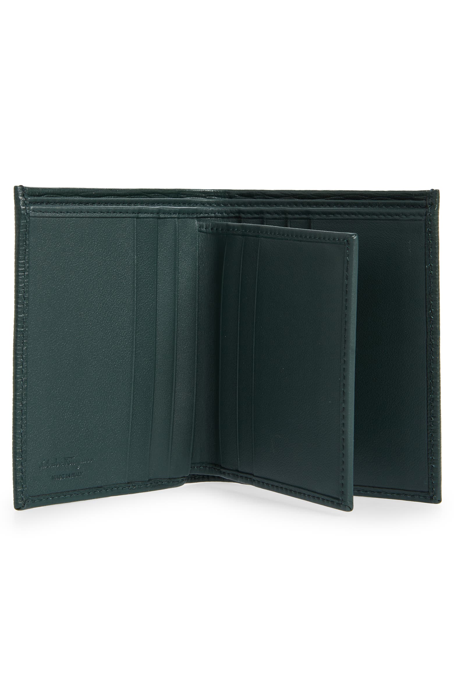 FERRAGAMO Revival Double Gancio Leather Bifold Card Case | Nordstrom