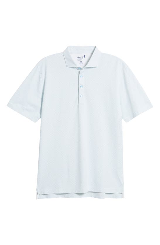 Johnnie-o Blume Floral Prep-formance Polo In Permafrost