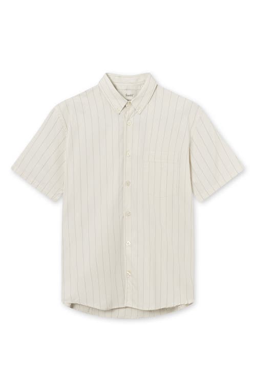 FORET Cloud Stripe Short Sleeve Button-Down Shirt