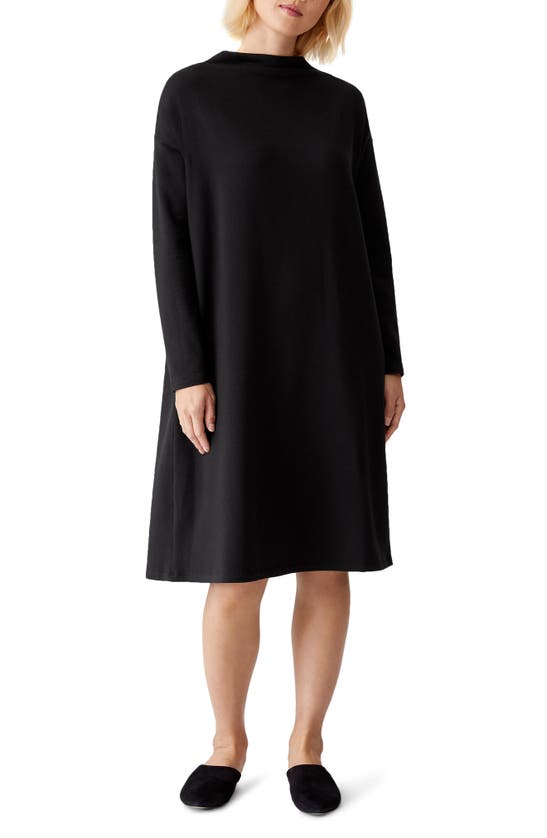 EILEEN FISHER FUNNEL NECK DRESS,R0FYW-D4954M
