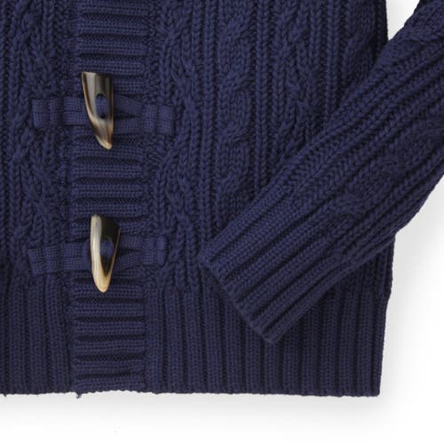 Hope & Henry Boys' Shawl Collar Cardigan, Kids In Navy With Toggles