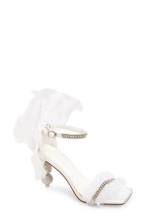 Maemae Ankle Strap Sandal in White