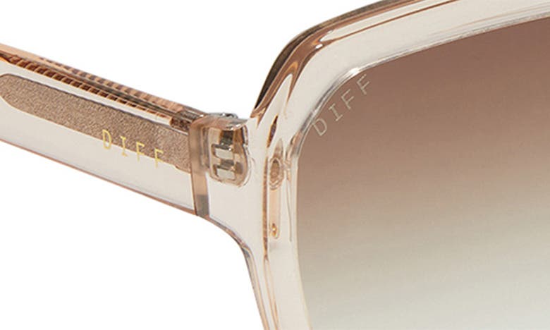 Shop Diff Sloane 54mm Square Sunglasses In Vint Rose Crystal / Brown Grad