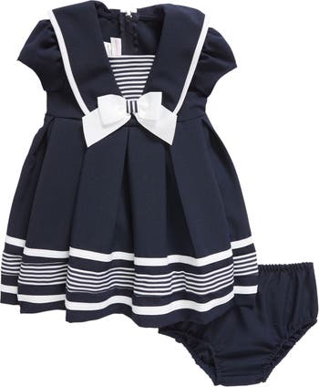 Tory Burch Stripe White Navy Blue Tunic Dress Nautical KIDS Size XL NEW