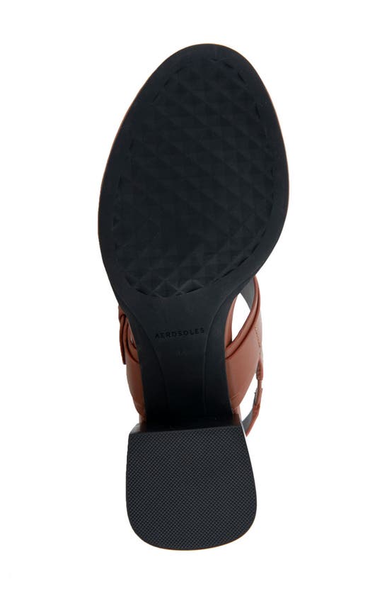 Shop Aerosoles Nova Block Heel Sandal In Ginger Bread Leather