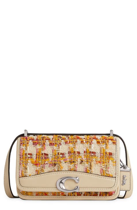 Little Ladies Designer Inspired Peony Tweed City Bag Purse Handbag