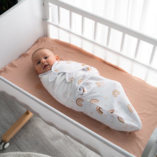 Comfy Cubs Easy Swaddle Blanket In Rainbow Bohemian