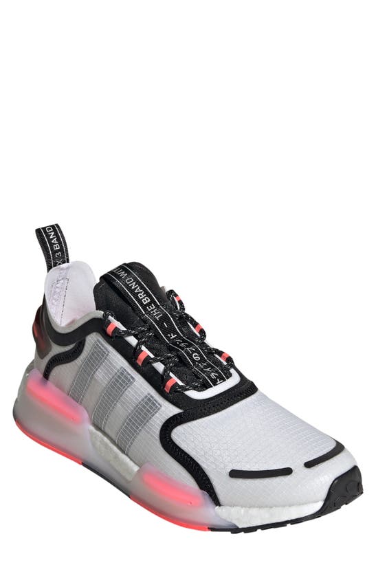 Adidas Originals Nmd_v3 Running Shoe In Ftwr White/ Matte Silver